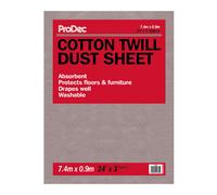 ProDec 24ft x 3ft Stairway Cotton Dust Sheet for Decorating, Carpet Protector, Washable Drop Cloth, Paint Shield, Painting Sheets, Heavy Duty Dust Sheets for Furniture, Paint Cloth