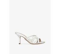 Rodo Womens Rodo Mabella 80 Satin Heeled Mules Beige Comb Eur 40 / 7 UK Women