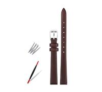 Rodsah 6mm 8mm 10mm 12mm 14mm Soft Geunine Leather Watch Band Women's Strap Small Size Width,16mm