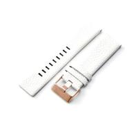 Rodsah Brown Black White Leather Litchi Pattern Watch Band 22mm - 30mm Men's Watch Replacement Accessories,22mm