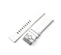 Rodsah Brown Black White Leather Litchi Pattern Watch Band 22mm - 30mm Men's Watch Replacement Accessories,28mm