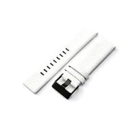 Rodsah Brown Black White Leather Litchi Pattern Watch Band 22mm - 30mm Men's Watch Replacement Accessories,22mm