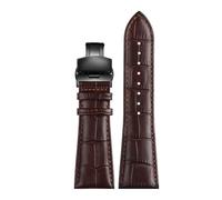 Rodsah Geunine Leather Men's Watch Strap 22mm 24mm 26mm Watch Band Black/Brown Men's Watch Wristband,24mm