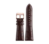 Rodsah Geunine Leather Men's Watch Strap 22mm 24mm 26mm Watch Band Black/Brown Men's Watch Wristband,22mm