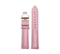 Rodsah Leather Watch Band 13mm - 24mm Litchi Pattern Texture Folding Buckle Strap Men's and Women's Watch Accessories,22mm