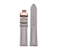 Rodsah Leather Watch Band 13mm - 24mm Litchi Pattern Texture Folding Buckle Strap Men's and Women's Watch Accessories,22mm