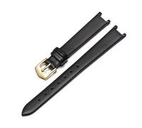 Rodsah Leather Watch Strap 12x8mm / 18x10mm Notched Watch Strap Plain Weave Women's Watch Band,12mm - 8mm