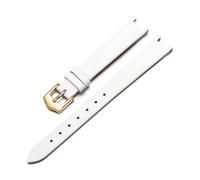 Rodsah Leather Watch Strap 12x8mm / 18x10mm Notched Watch Strap Plain Weave Women's Watch Band,12mm - 8mm