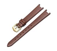 Rodsah Leather Watch Strap 12x8mm / 18x10mm Notched Watch Strap Plain Weave Women's Watch Band,12mm - 8mm