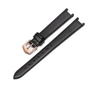 Rodsah Leather Watch Strap 12x8mm / 18x10mm Notched Watch Strap Plain Weave Women's Watch Band,12mm - 8mm