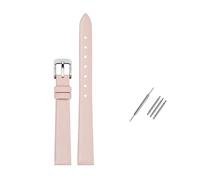 Rodsah Soft Genuine Leather Watch Strap Universal Watch Band 8mm - 24mm for Men Women Waterproof Watch Wristband,Light Pink,11mm