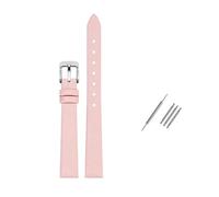 Rodsah Soft Genuine Leather Watch Strap Universal Watch Band 8mm - 24mm for Men Women Waterproof Watch Wristband,Pink,9mm