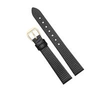 Rodsah Vintage Handmade Leather Watch Strap Lizard Grain Watchband 10mm - 20mm Flat Interface Universal Watch Bracelet,14mm