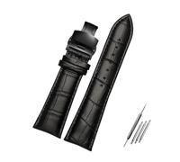 Rodsah Watch Strap 23mm 24mm 26mm 28mm Big Width Black/Brown Men's Leather Watch Bracelet,22mm