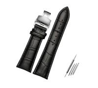 Rodsah Watch Strap 23mm 24mm 26mm 28mm Big Width Black/Brown Men's Leather Watch Bracelet,24mm