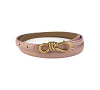 Rodsah Women's Vintage Thin Leather Belt 1.4cm for Jeans and Dresses