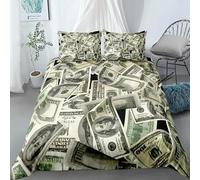 Rodths Dollar Bedding King Size Duvet Cover Sets 3 pcs, Easy Care Soft Brushed Microfibre Quilt Covers with Zipper Closure, 2 Pillowcases