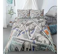 Rodths Super King Size Duvet Cover Sets 3 pcs, Dollar Bedding, Easy Care Soft Brushed Microfibre Quilt Covers with Zipper Closure, 2 Pillowcases