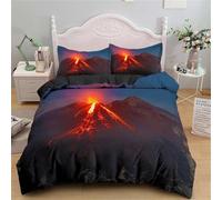 Rodths Super King Size Duvet Cover Sets 3 pcs, Volcano Bedding, Easy Care Soft Brushed Microfibre Quilt Covers with Zipper Closure, 2 Pillowcases