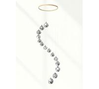 Rodudu Disco Ball Mobile Spiral Spinner Ball with Bamboo Circle, 36 Inch for Outdoor Indoor Garden Yard Patio Home Decoration Birthday Wedding Party