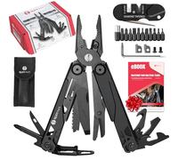 RODYVAN Multitools, 19-in-1 Stainless Steel Multi Tool Pliers with Scissors, Screwdriver Set, Bottle Opener, Survival Camping Accessories. Gift for Men Dad. DIY Tool kit for Outdoor Activities