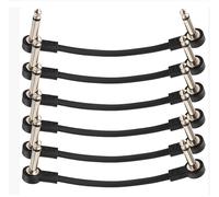 Rodyweil Short Guitar Cable Pack of 3, 3ft, Right Angle 1/4 inch TS Instrument Cable Amp Cord, 21 AWG Guage 99.99% OFC for Fender Electric Guitar