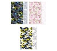 Rodzaj gimboo Exercise Book A4 3-Line, 32 Sheets, 70 G/M2 Design Mix, Pack of 3, School Items, Format A4, Colour Mix, Rodzaj with 3 Lines, Type School