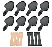 RoDzj Raclette Pans, Pack of 8, Raclette Pans Replacement with Non-Stick Coating and 8 Scrapers, Suitable for Most Raclette Grills (Black)