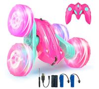 Rodzon 3300 Remote Control Car for Kids Toys 3 4 5 6 Years Old Girl,4X4 Crawlers Wheel Lights RC Car,Christmas Birthday Gift Boy Girls Age 3-12 Years,Pink
