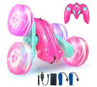Rodzon 3300 Remote Control Car for Kids Toys 3 4 5 6 Years Old Girl,4X4 Crawlers Wheel Lights RC Car,Christmas Birthday Gift Boy Girls Age 3-12 Years,Pink
