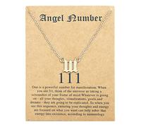 Roe Dolph Angel Number Necklace 444 Necklace Gold Number Pendant Necklace for Men Women Trendy Stuff Under 5 Dollar Items Number Necklace for Women Angel Jewelry Birthday Gift, Metal, No Gemstone