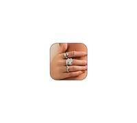 Roe Dolph Chunky Gold Rings for Women Never Tarnish Stackable Ring Set Gold Rings Never Tarnish Thick Statement Knuckle Rings Minimalist Dome Rings Jewelry Birthday Gifts, Metal, No Gemstone