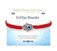 Roe Dolph Evil Eye Brcelets for Women Men Handmade Red String Bracelets for Protection 7 Knot Lucky Bracelets Adjustable Mexican Ojo Bracelet Set Kabbalah Bracelet, alloy, no gemstone