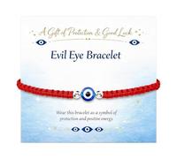 Roe Dolph Evil Eye Brcelets for Women Men Handmade Red String Bracelets for Protection 7 Knot Lucky Bracelets Adjustable Mexican Ojo Bracelet Set Kabbalah Bracelet, alloy, no gemstone