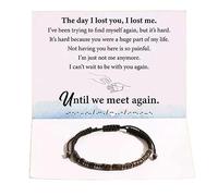 Roe Dolph Hug From Heaven Bracelet for Women Morse Code Bracelet Loss of Loved One Bracelet Until We Meet Again Bracelet Memorial Gifts Bracelet Sympathy Gifts Jewelry, Style C, Alloy, no gemstone
