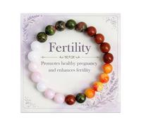 Roe Dolph Natural Stone Bead Bracelet for Women Multicolor Stretch Wrist Jewelry Hope New Beginnings Gift Valentines Baby Shower Present, L, Stone, no gemstone