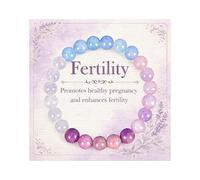 Roe Dolph Natural Stone Bead Bracelet for Women Multicolor Stretch Wrist Jewelry Hope New Beginnings Gift Valentines Baby Shower Present, L, Stone, no gemstone