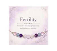 Roe Dolph Wish Bracelet for Women Beaded Pregnancy Gift with Metal Spacers Valentines Present for New Moms, L, Stone, no gemstone