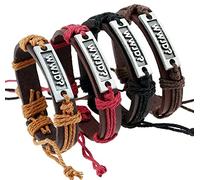 Roe Dolph WWJD Bracelets for Teen Girls What Would Jesus Do Bracelets for Women Leather Braided Wristbands Inspirational Religious Jewelry Gifts, Metal, other