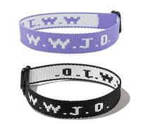 Roe Dolph WWJD Bracelets What Would Jesus Do Bracelets Jesus Cross Bracelet Braided Stretch Bracelet Religious Gifts for Women, Adjustable, no gemstone