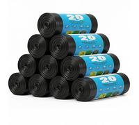 Roe Tenpo 200 Pack Black bin bags - 75L, 30 Micron Refuse Sacks, Extra Strong, Eco-friendly, Leak-Resistant bin liners - Perfect for Home, Office, DIY & Garden (Packaging May Vary)