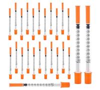 Roe Tenpo 25 Pack 1ml Syringes, Plastic Syringe for Liquid Dispensing Measuring Tool, Individually Wrapped, Multipurpose Use for Labs, Pet Feeding, Oils, Glue & Crafts