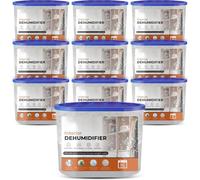 Roe Tenpo Dehumidifier 500ml, Pack Of 10 Moisture Absorbers Condensation Remover Dehumidifiers For home, damp absorber, car dehumidifier, wardrobe dehumidifiers, Kitchen & Car (10 Pack)