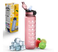 Roe Tenpo Sports Water Bottle with Straw and Time Marking and 32OZ Capacity