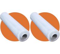 Roe Tenpo Stretch Shrink Wrap Roll - 400mm X 250m, Strong, Water & Moisture Proof, Industrial Strength Cling Film, Plastic Wrap, for Luggage, Pallet Wrap & Packaging (Clear, 1 Roll) (Pack of 2)