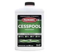 Roebic K-47-Q Cesspool Treatment: Prevents Clogging, Buildup, Exclusive Bacteria Digests Paper, Destroys Sludge - 32 Ounces, White/Green