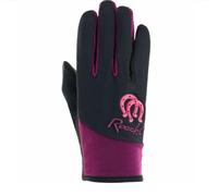 Roeckl Keysoe Children's Riding Gloves Magenta with Silver Glitter Roe17_Size 5