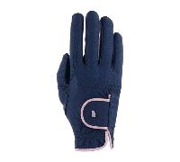 Roeckl Lona Sports Riding Gloves Ladies Summer Gloves Navy/Vintage Pink 8