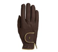 Roeckl Sports equestrian gloves LONA, ladies summer riding glove, mocha/gold 7.5