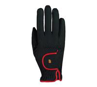 Roeckl Riding Gloves LONA - Ladies Summer Equestrian Glove Black/Red Size 7